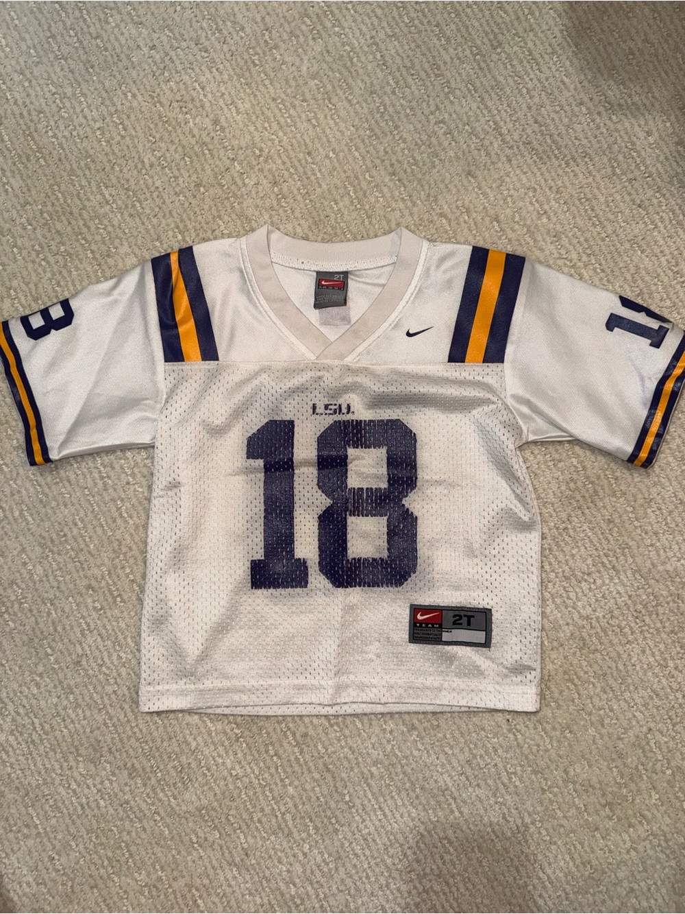 Nike Kids' White LSU Football Jersey - Size 2T